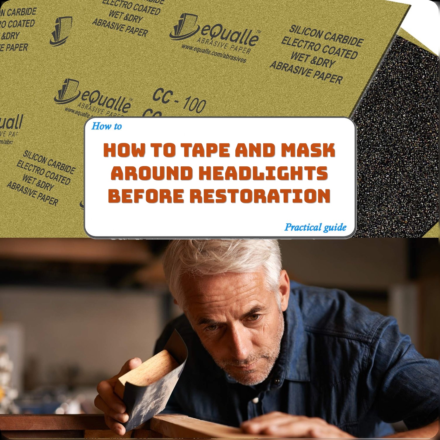 How To Tape And Mask Around Headlights Before Restoration
